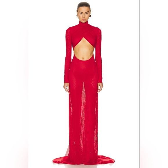 LaQuan Smith Dresses & Skirts - Mock Neck Cutout Evening Gown